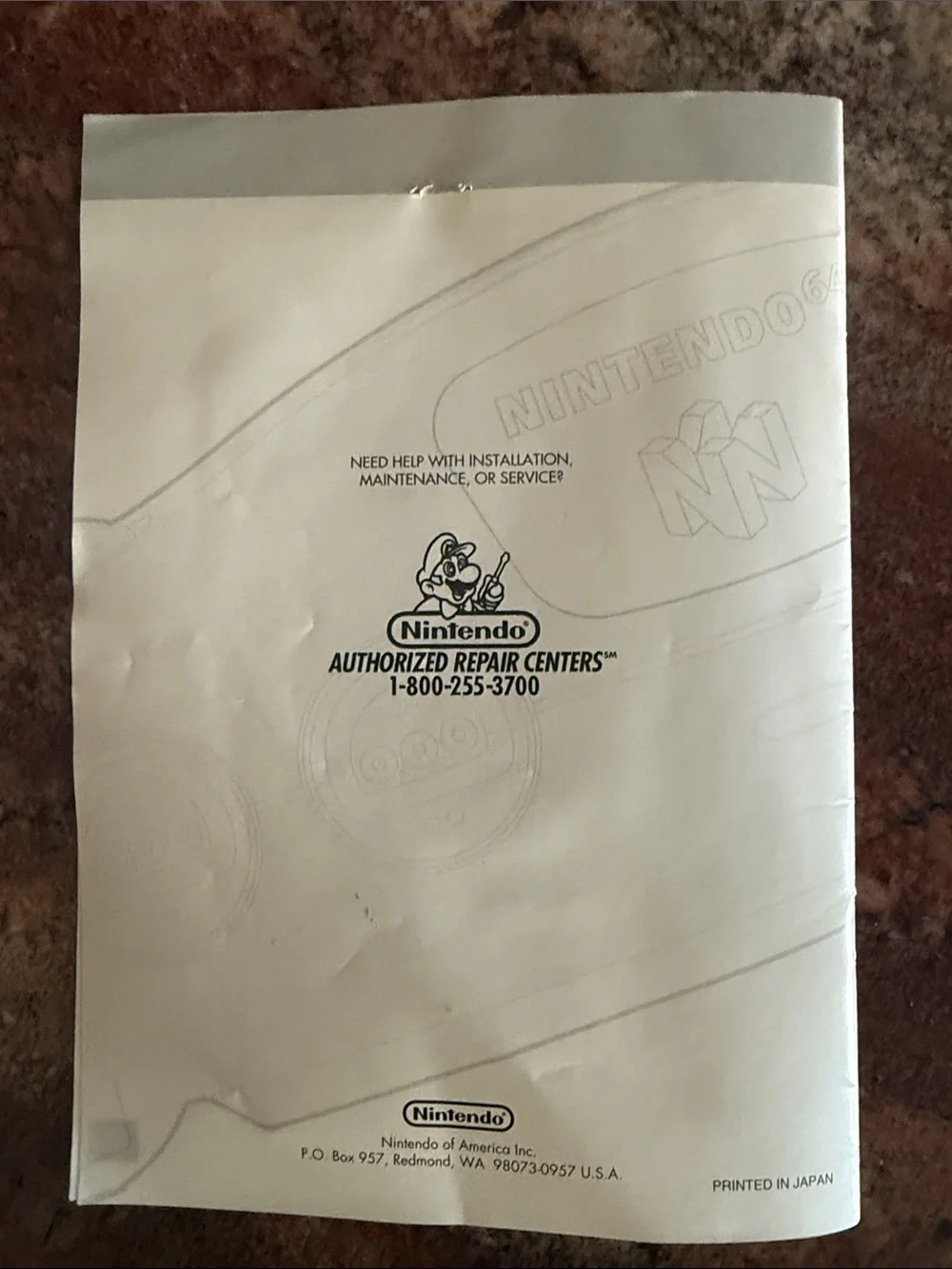 Nintendo 64 N64 Original Instruction Manual Booklet OEM Vintage Authentic